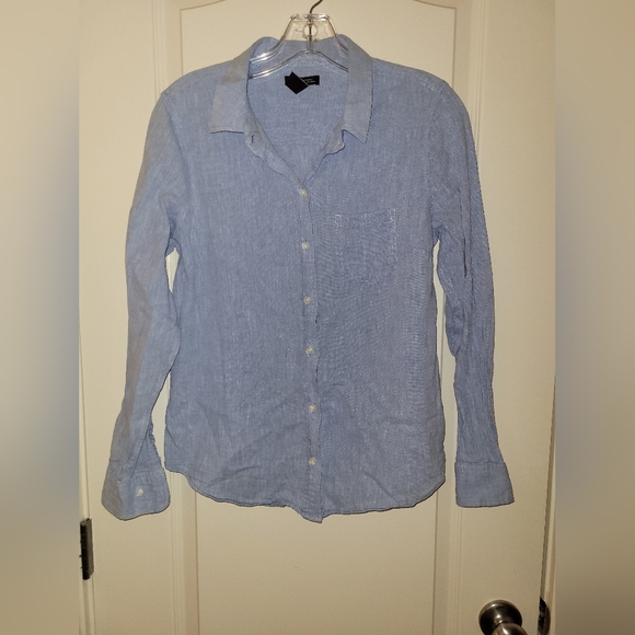 GAP Blue Linen Buttonup Shirt - Picture 1 of 3